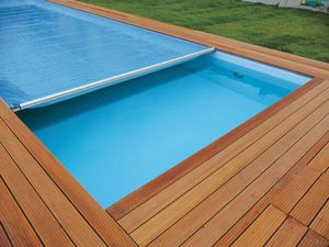 cubierta para piscina con barras