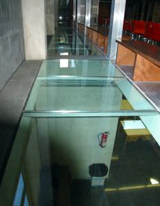 losa de pavimento de vidrio