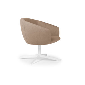 sillón contemporáneo / de tejido / giratorio / con patas en forma de estrella
