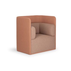 sillón contemporáneo / de tejido / de privacidad / con reposabrazos