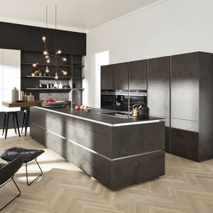 cocina moderna / de material laminado / con isla / sin pomos