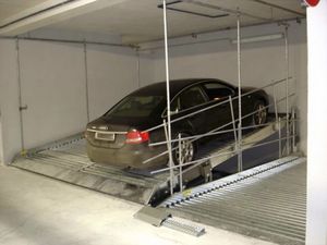 plataforma para coches inclinada