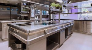 cocina profesional de acero inoxidable