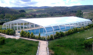 cubierta para piscina alta