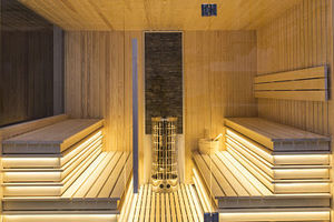 sauna finlandesa / para uso residencial / de madera / de interior