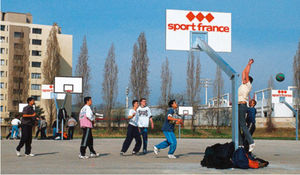 canasta de baloncesto fija