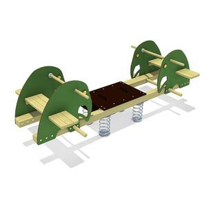 balancín de muelles de madera