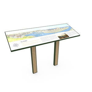 mesa de orientación de madera