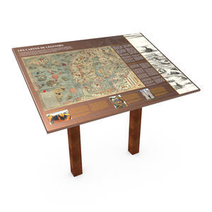 mesa de orientación de acero Corten