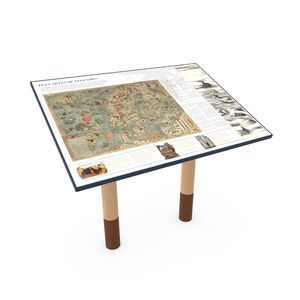 mesa de orientación de madera