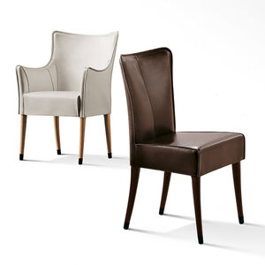 silla contemporánea / con reposabrazos / tapizada / de tejido