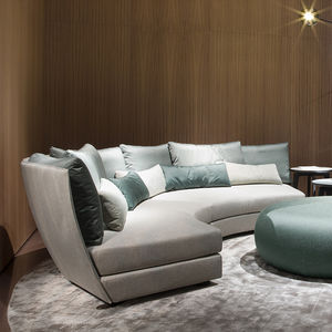 sofá modular / contemporáneo / de tejido / de cuero