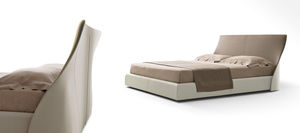cama de matrimonio / contemporánea / tapizada / de tejido