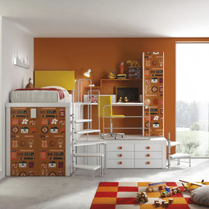 habitación para niños naranja