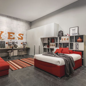 habitación para niños blanca / roja / de melamina / de aluminio anodizado