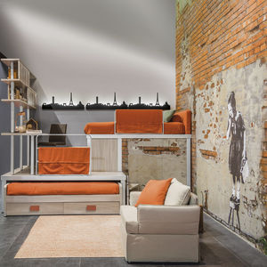 habitación para niños naranja