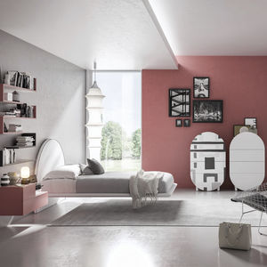 habitación para niños roja / de melamina / de aluminio anodizado / unisex