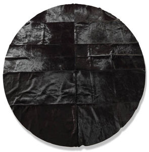 alfombra contemporánea / con motivos / de cuero / de piel animal