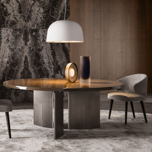 mesa contemporánea / de roble / de madera maciza / de MDF