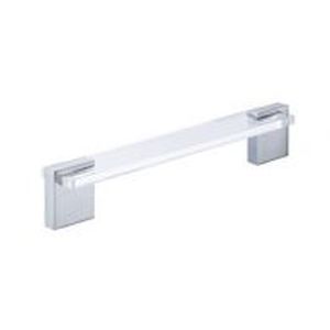 tirador para mueble de metal cromado