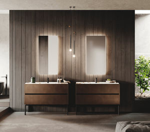 mueble de lavabo doble