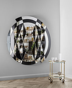 espejo de pared / contemporáneo / redondo