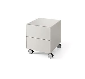 cajonera de oficina de vidrio lacado