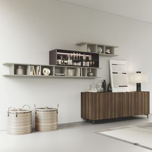 aparador contemporáneo / de melamina / para el sector servicios / blanco