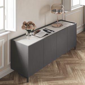 aparador contemporáneo / de melamina / modulable / para el sector servicios