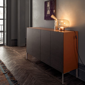 aparador alto / contemporáneo / de madera lacada / modulable