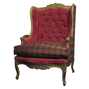 sillón de estilo Luis XV / de tejido / con orejas / Bergere