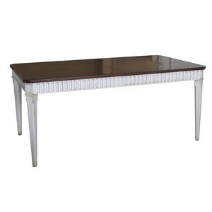 mesa de comedor de estilo Luis XVI / de madera / rectangular / extensible