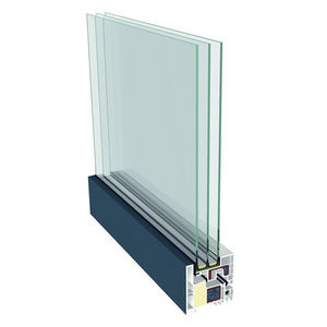 ventana abatible / de PVC / con vidrio triple / con aislamiento térmico