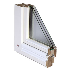 ventana abatible / de madera / con vidrio doble / con vidrio triple