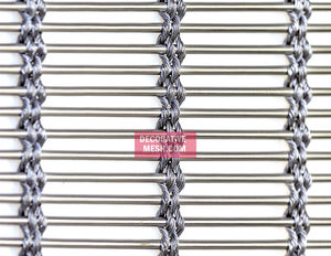 malla metálica para fachada / de acero inoxidable / de malla larga
