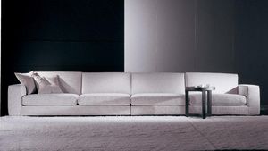 sofá moderno / de tejido / con revestimiento removible / gris