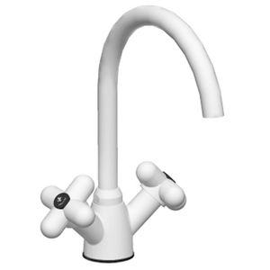 grifo mezclador de libre instalación / de metal cromado / para cocina / con 1 orificio