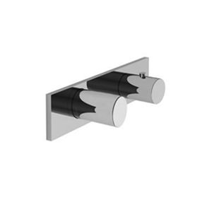 grifo mezclador para ducha / empotrable / de metal cromado / termostático