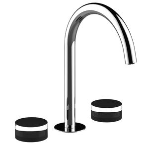 grifo mezclador para lavabo / de libre instalación / de metal cromado / de baño