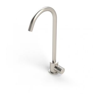 grifo monomando para lavabo / de acero / de baño / con 1 orificio
