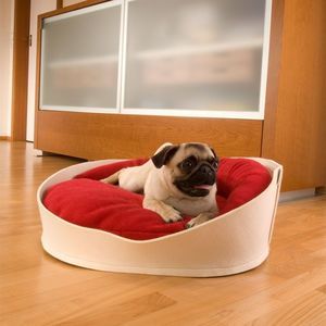 cesta para perros de lana