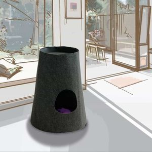 caseta para gato de fieltro