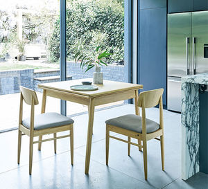 mesa de comedor contemporánea / de roble / rectangular / extensible