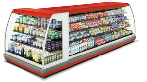 vitrina refrigerada de estantes