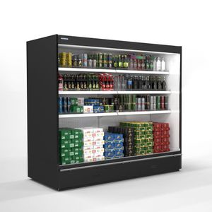 vitrina refrigerada de estantes