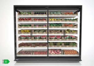 vitrina refrigerada de estantes