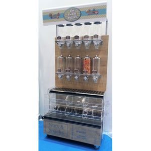 dispensador de alimentos secos de pie
