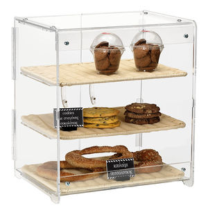 vitrina de estilo / en encimera / de vidrio / con puertas correderas