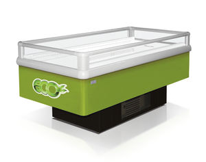 vitrina refrigerada de isla / con luz / para comercio