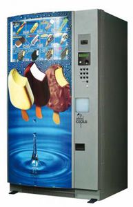 máquina expendedora de alimentos de pie